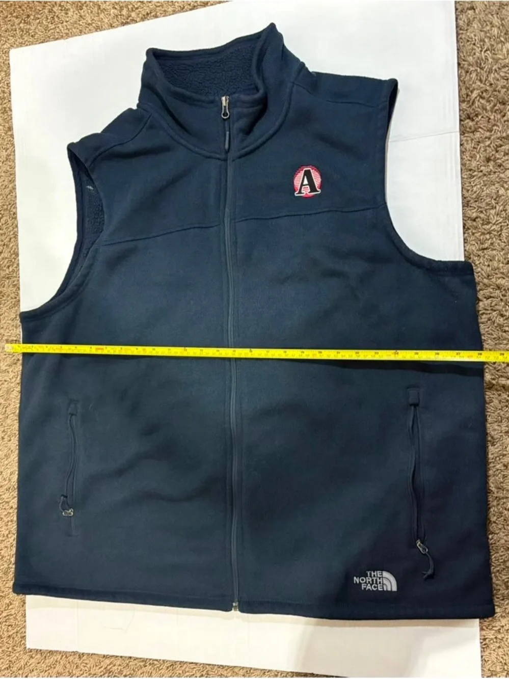 The North Face Men's Navy Full-Zip Fleece Vest